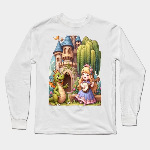 Dragon Serenade By A Mystical princess Long Sleeve T-Shirt by coollooks